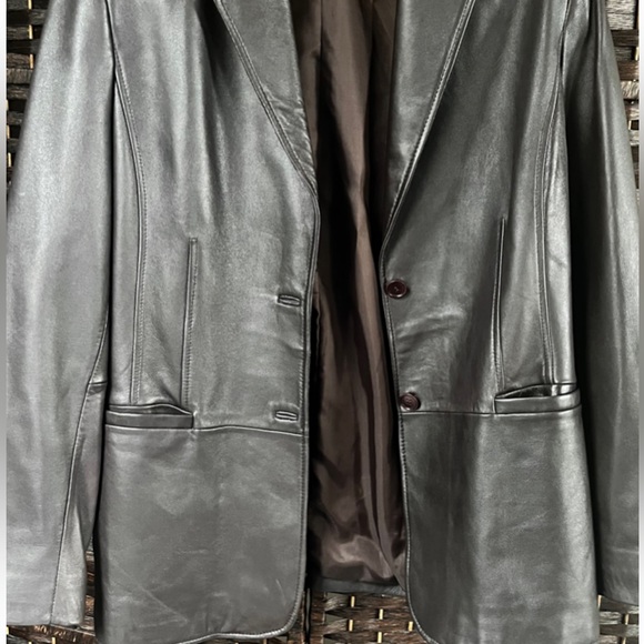 Bianca Nygård brown leather blazer - Picture 3 of 3